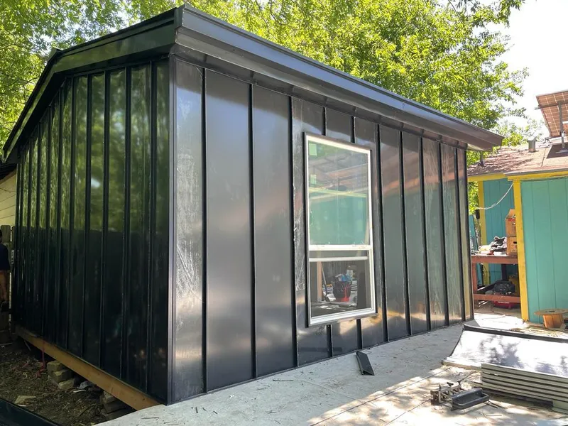 Black standing seam metal wall panels for Metal Roof Installation in Green Valley